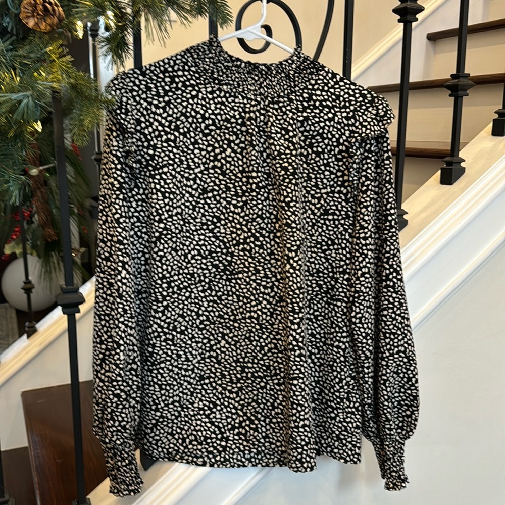 Black and Cream Dressy or Casual Top